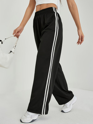 Dockstreet Striped Women White Track Pants