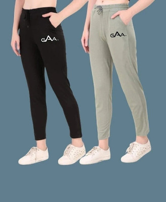 GAA Solid Women Black Track Pants