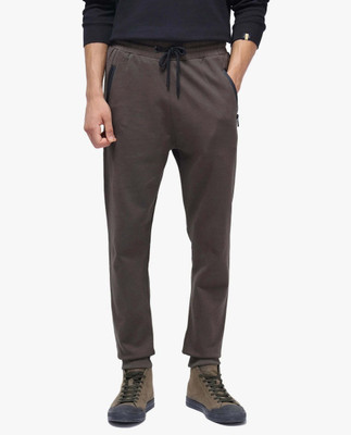 Rare Rabbit Solid Men Dark Green Track Pants