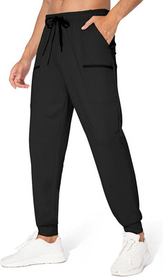 The Modern Soul Solid Men Black Track Pants