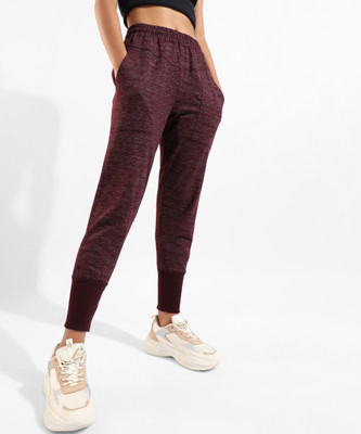 CAMPUS SUTRA Solid Women Maroon Track Pants