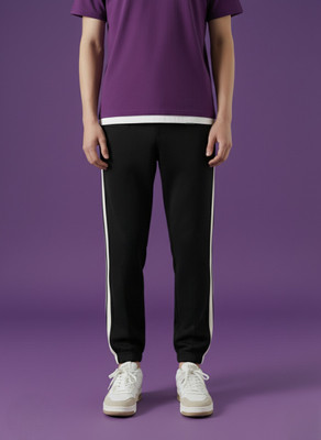 Dockstreet Loose Fit Men Black Trousers