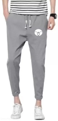 mfb Graphic Print Men Grey Track Pants