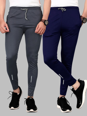 PriyankaTrend Self Design Men Dark Blue, Grey Track Pants