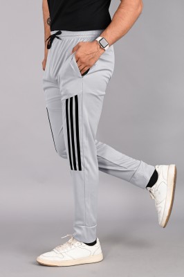 RADHECOLLECTION Striped Men Grey Track Pants