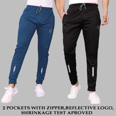 Kashvi Solid Men Blue, Black Track Pants