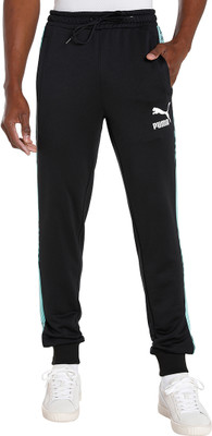 PUMA T7 SPORT Track Pants PT Printed Men Black Track Pants
