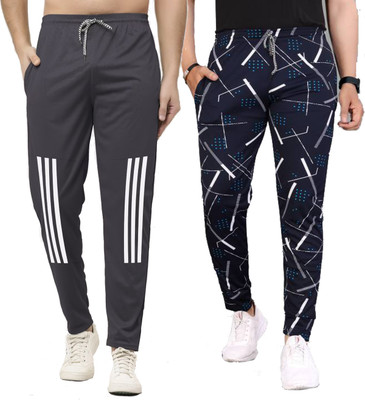 Z-DEVIL Printed Men Grey Track Pants