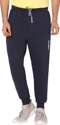 LA'eNviE Solid Men Dark Blue Track Pants