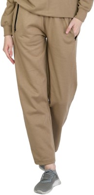 SHAUN Solid Men Brown Track Pants