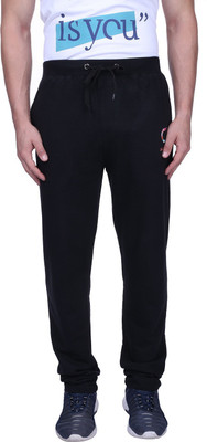 Gymboy Self Design Men Black Track Pants