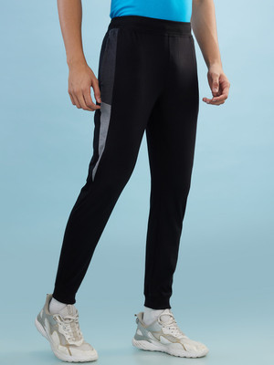 Hint Solid Men Black Track Pants
