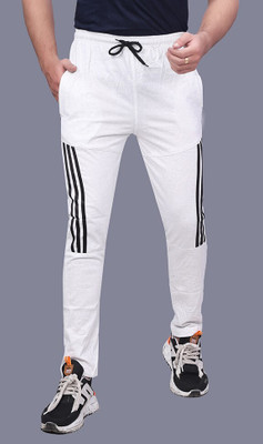 ve run Striped Men White Track Pants