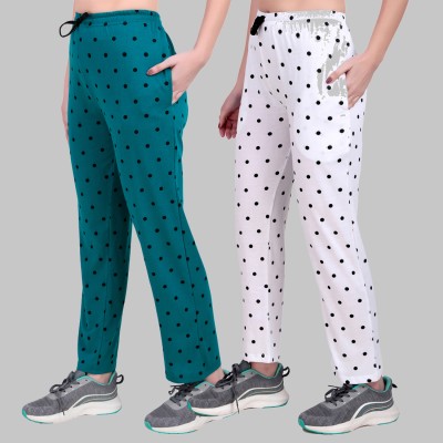 JECKWARD Polka Print Women Multicolor Track Pants