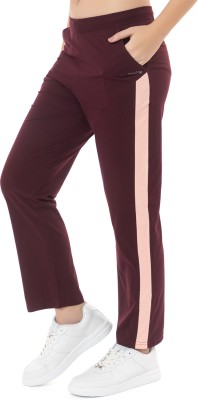 USNAZZY Self Design Women Maroon Track Pants