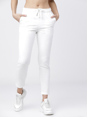 Tokyo Talkies Solid Women White Track Pants