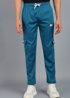 mank D Solid Men Blue Track Pants