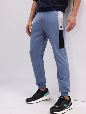 HRX by Hrithik Roshan Colorblock Men Blue Track Pants