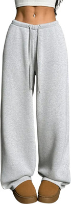 Dockstreet Solid Women Grey Track Pants