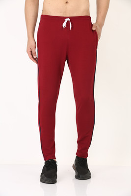 jorkk Solid Men Maroon Track Pants