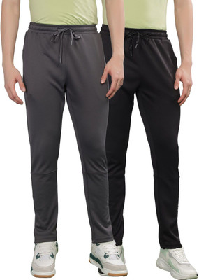 Force NXT Solid Men Black, Grey Track Pants