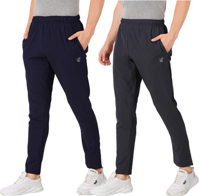 OFFENDERS Solid Men Grey, Dark Blue Track Pants