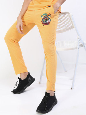 KETCH Printed Men Yellow Track Pants