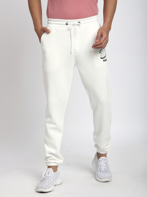 R&B Solid Men White Track Pants