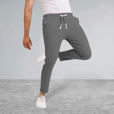 THE SARTHI FASHION WORLD Solid Men Grey Track Pants