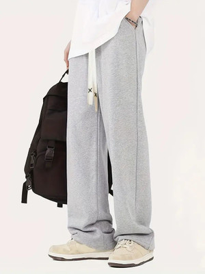 IRONDYE Solid Men Grey Track Pants