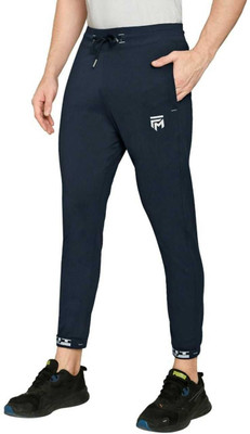 Mindsart Trend Solid Men Blue Track Pants