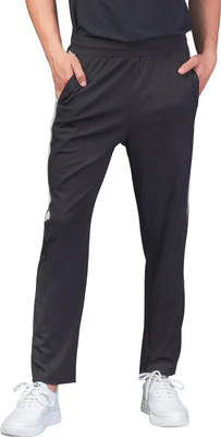 Sector Z Solid Men Black Track Pants