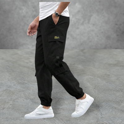 SUN BEAUTY FASHIONISTA HUB Solid Men Black Track Pants