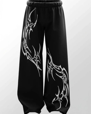 ZEN1FASHION Printed Men Black Track Pants