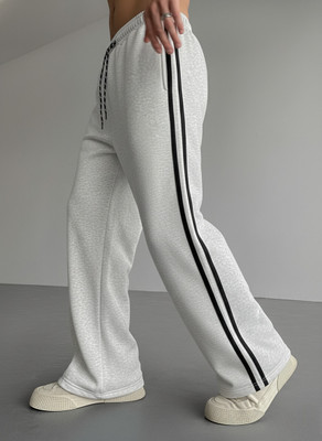 Dockstreet Solid Men White Track Pants