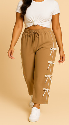 Fabhaat Self Design Women Dark Blue, White Track Pants