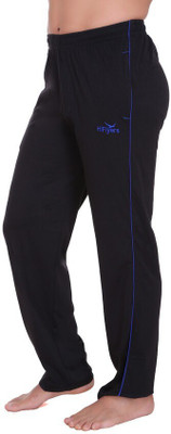 Hiflyers Striped Men Black Track Pants