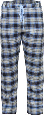 Aurora Shine Checkered Women Blue Track Pants