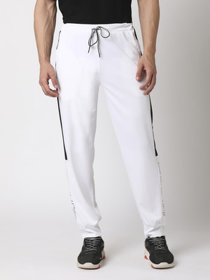 ESTRO Solid Men White Track Pants