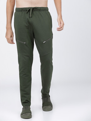 HIGHLANDER Solid Men Olive Track Pants