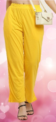 The Unicharm Solid Women Yellow Track Pants