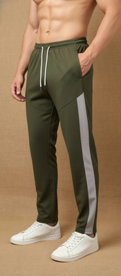Gautam Enterprises Colorblock Men Olive Track Pants