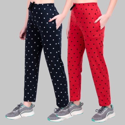 JECKWARD Polka Print Women Multicolor Track Pants