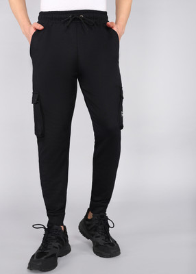 Moda Rapido Solid Men Black Track Pants