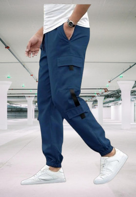 Kesaria Textile Company Solid Men Blue Track Pants