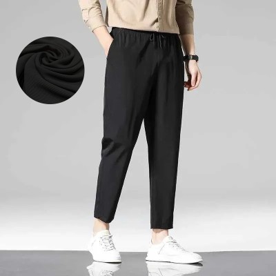 BTMZ Solid Men Black Track Pants