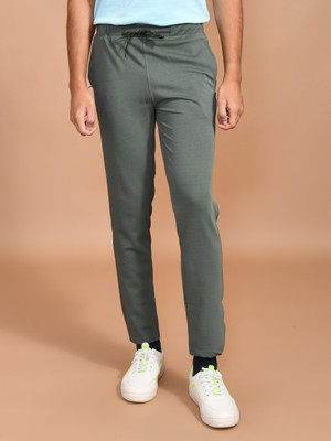 SKYKNIT Solid Men Olive Track Pants