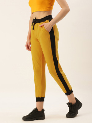 ARISE Self Design Women Yellow Track Pants