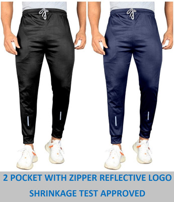 Hinayat Fashion Solid Men Black, Blue Track Pants