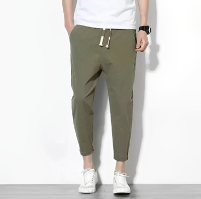MATTILA Solid Men Olive Track Pants